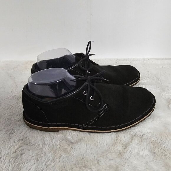 Clarks Black Suede Creepers Chukkas Men's 7 Women's 8.5 - Picture 3 of 12